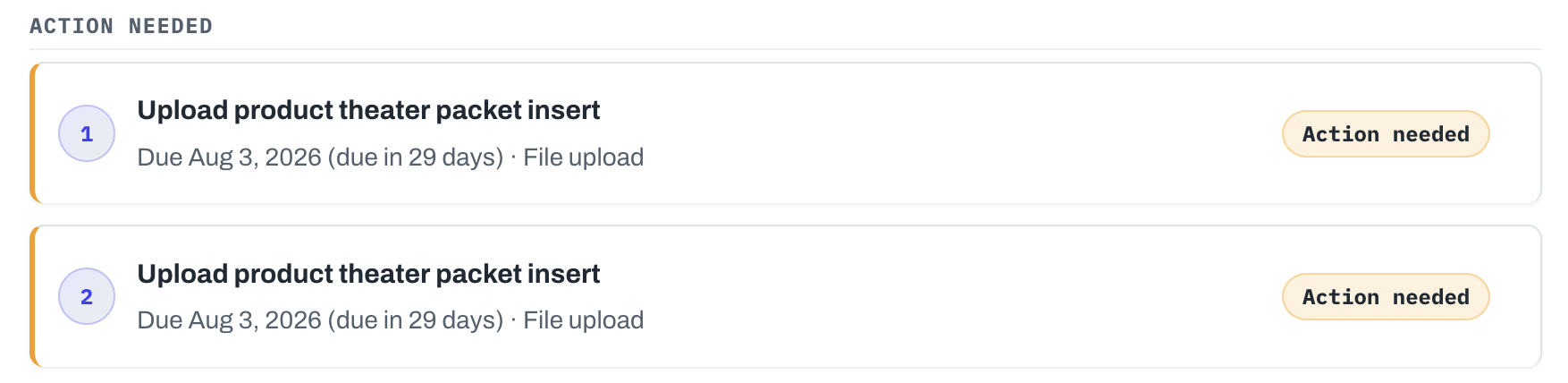 Packet Insert Uploads in Sponsor Portal